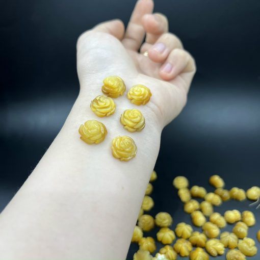 Hoa mẫu đơn đá mắt hổ vàng tâm tạc tay tại kho 86gems